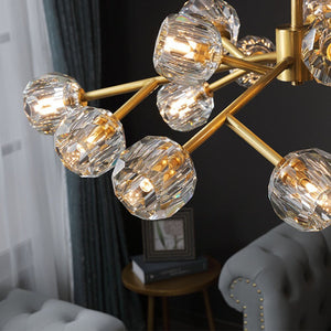 Crystal Ball Round Cluster Chandelier