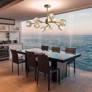 Crystal Ball Round Cluster Chandelier