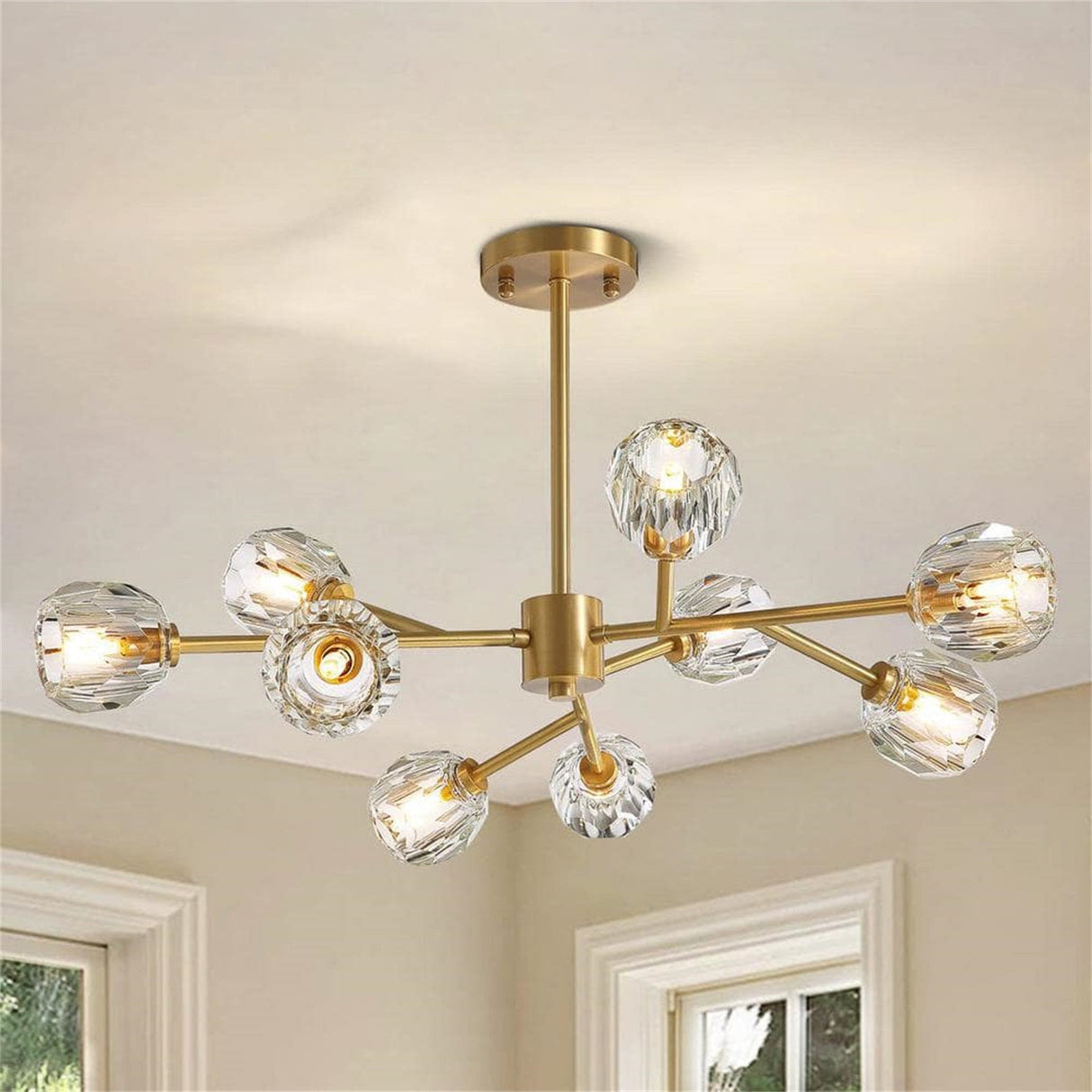 Crystal Ball Round Cluster Chandelier