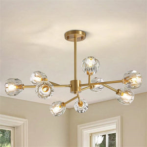 Crystal Ball Round Cluster Chandelier