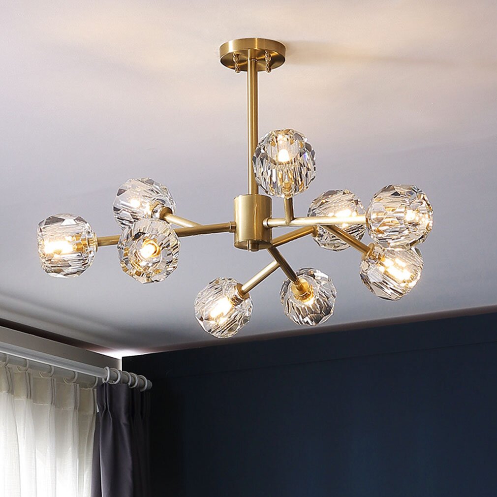 Crystal Ball Round Cluster Chandelier