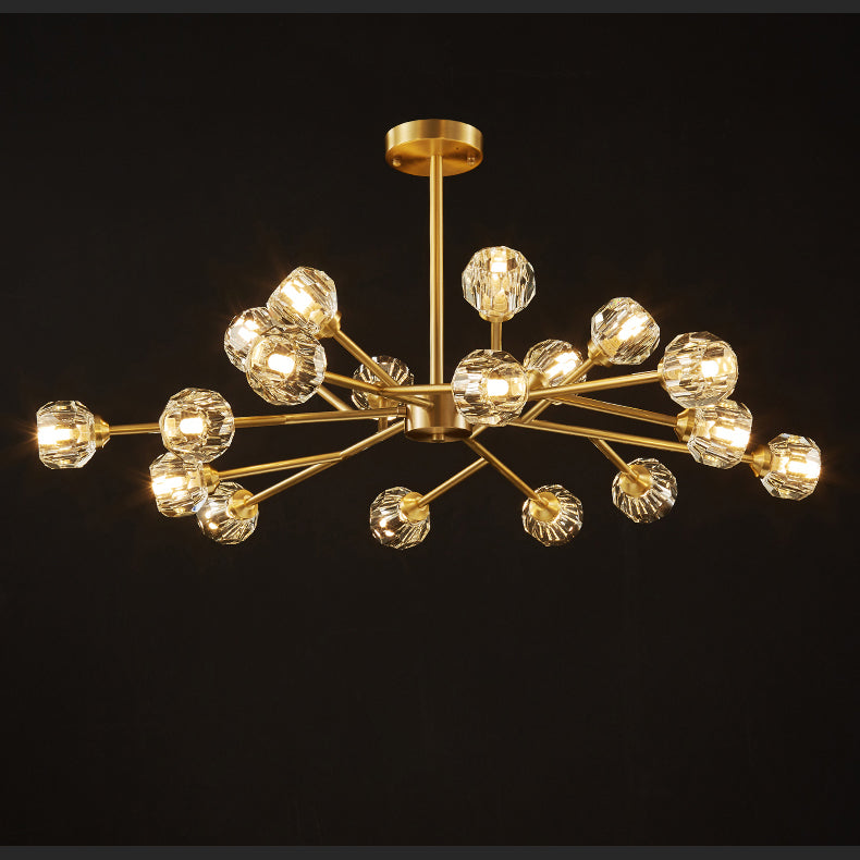 Crystal Ball Round Cluster Chandelier