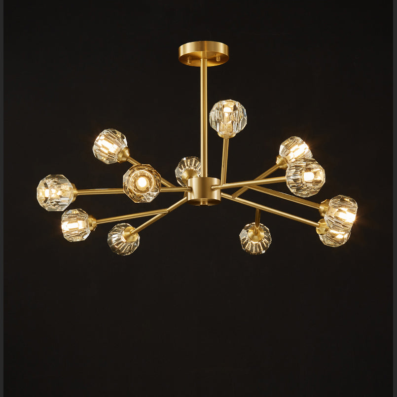 Crystal Ball Round Cluster Chandelier