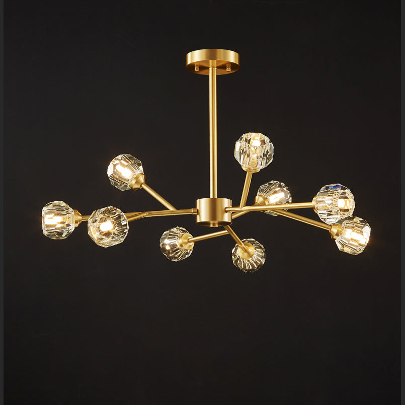 Crystal Ball Round Cluster Chandelier