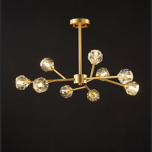 Crystal Ball Round Cluster Chandelier