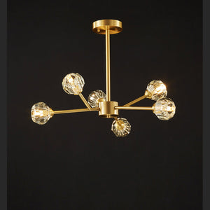 Crystal Ball Round Cluster Chandelier