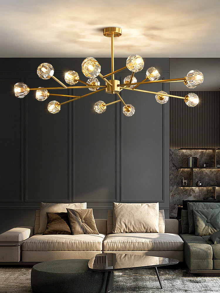 Crystal Ball Round Cluster Chandelier