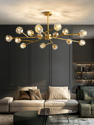 Crystal Ball Round Cluster Chandelier