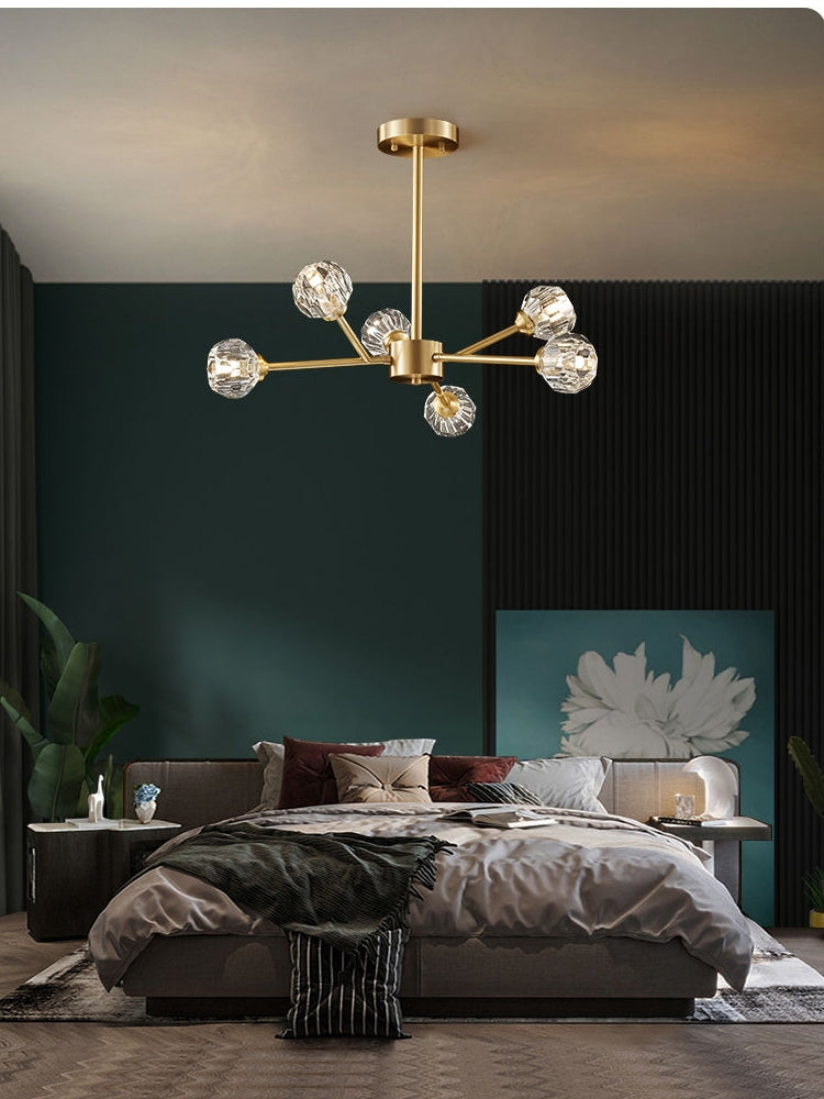 Crystal Ball Round Cluster Chandelier