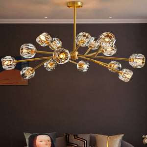 Crystal Ball Round Cluster Chandelier