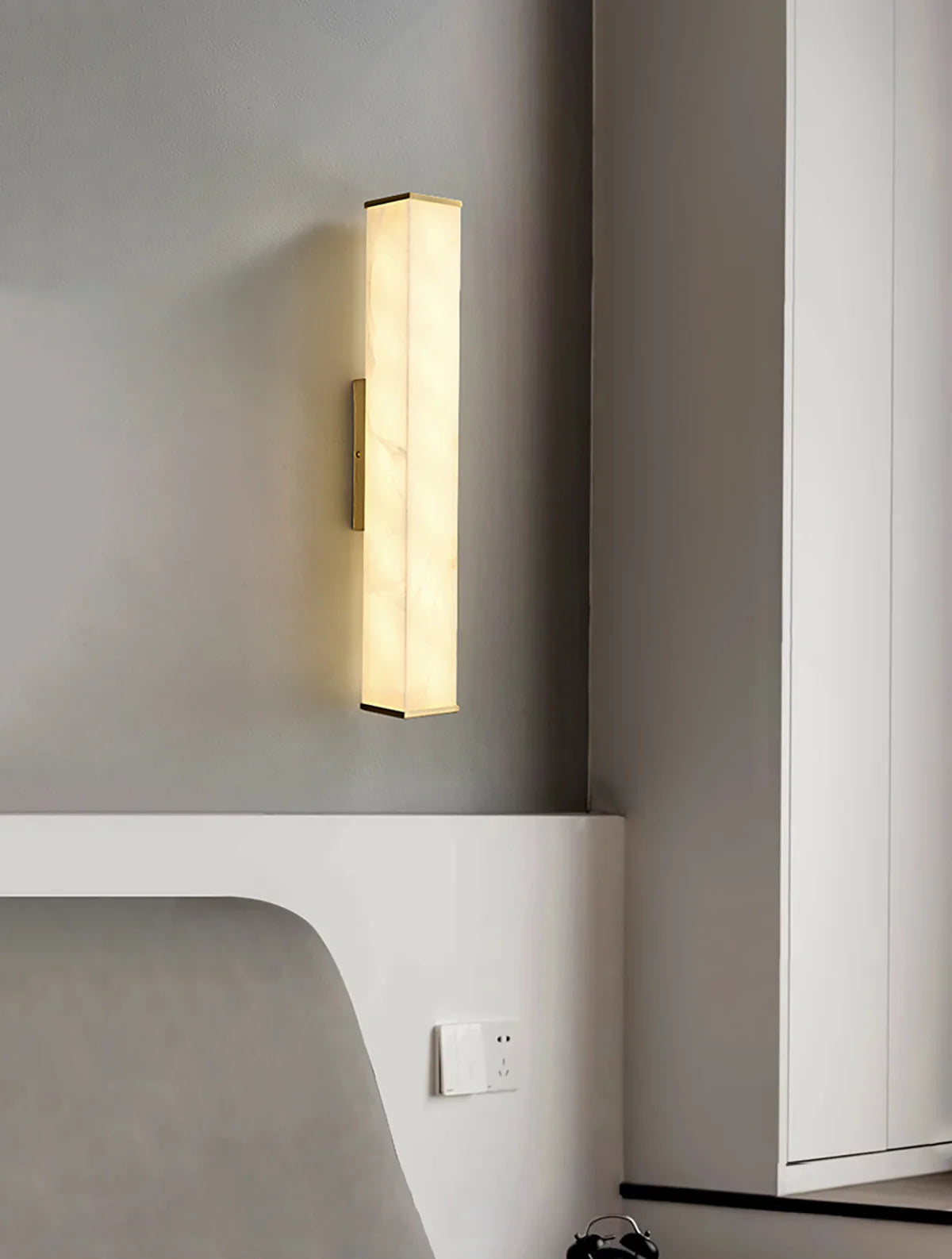 Cuboid Alabaster Wall Light