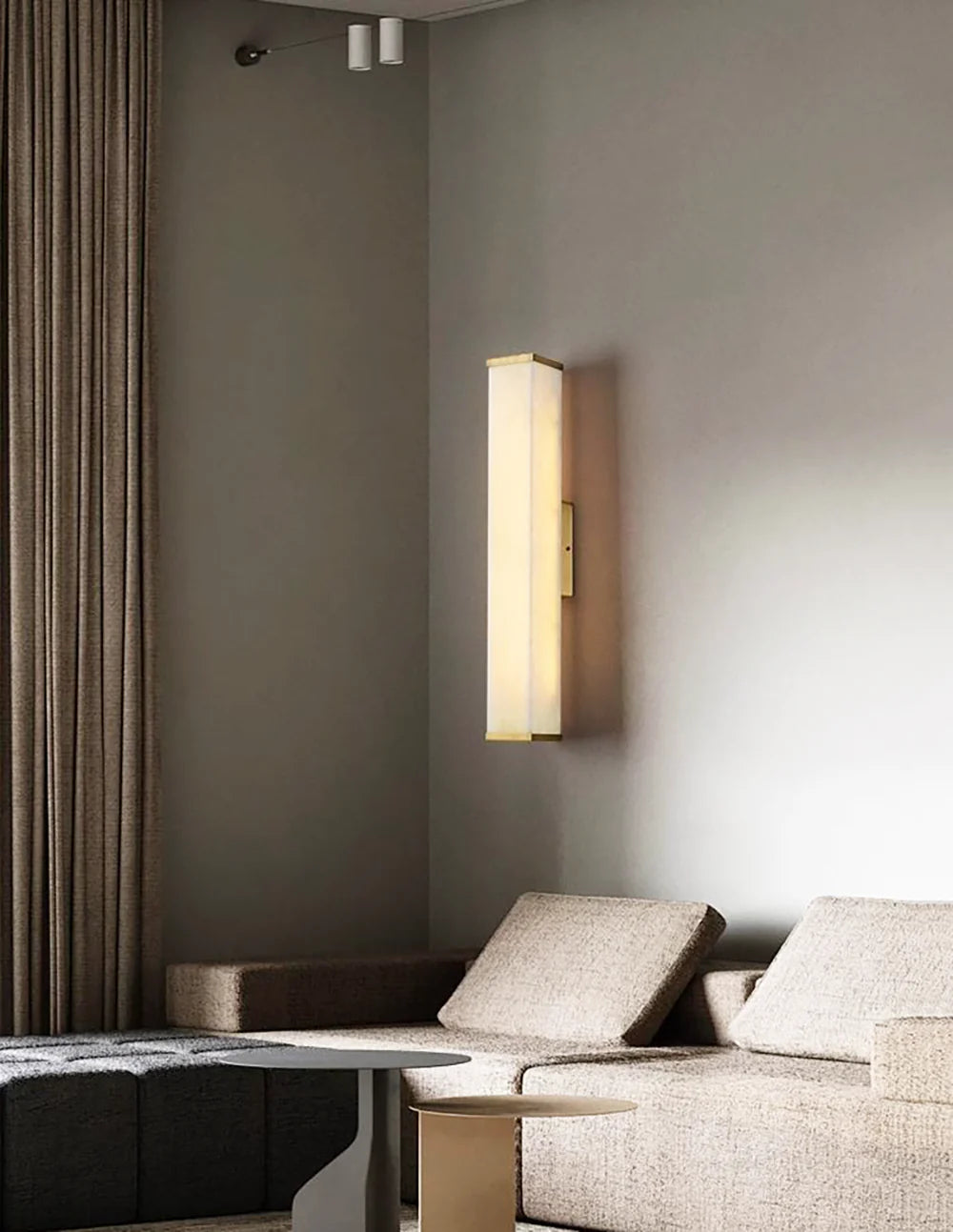 Cuboid Alabaster Wall Light