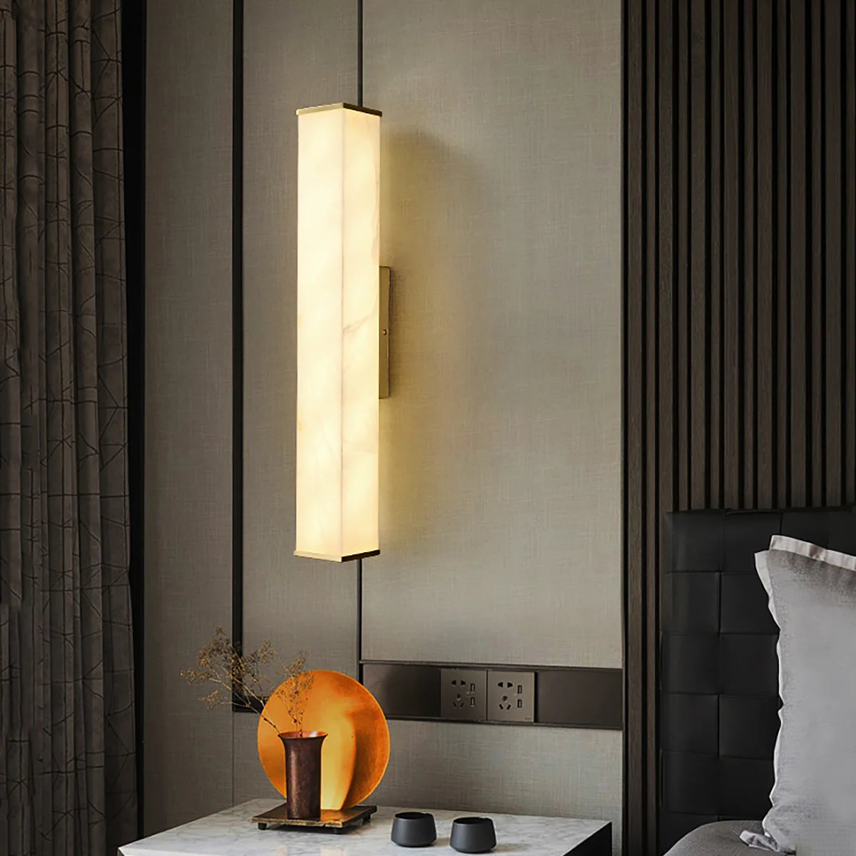 Cuboid Alabaster Wall Light