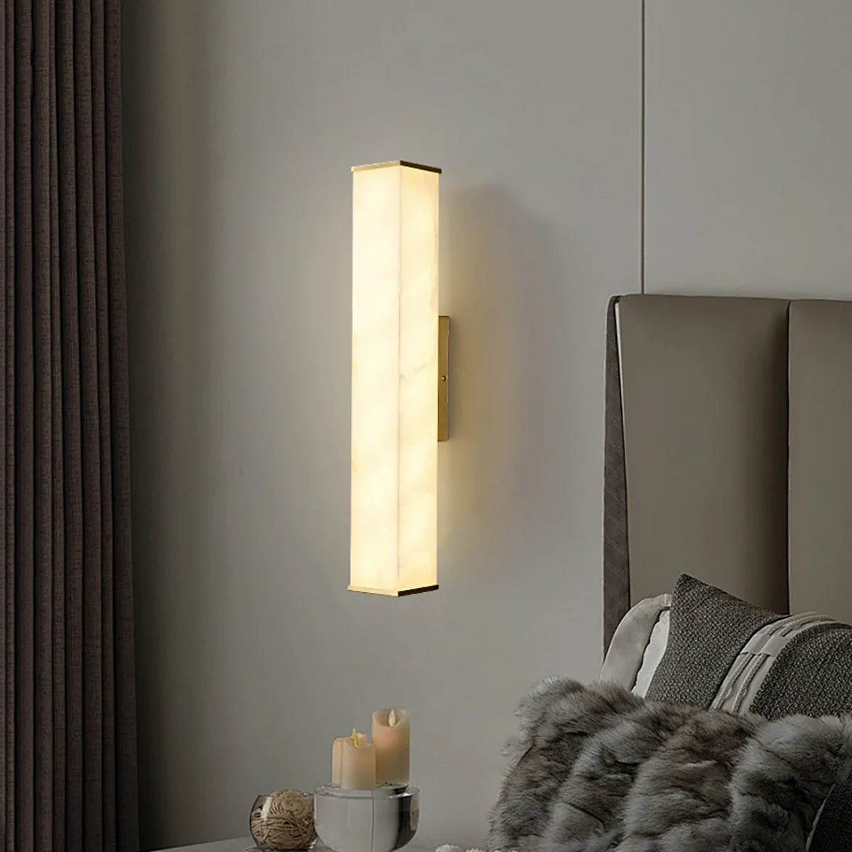 Cuboid Alabaster Wall Light