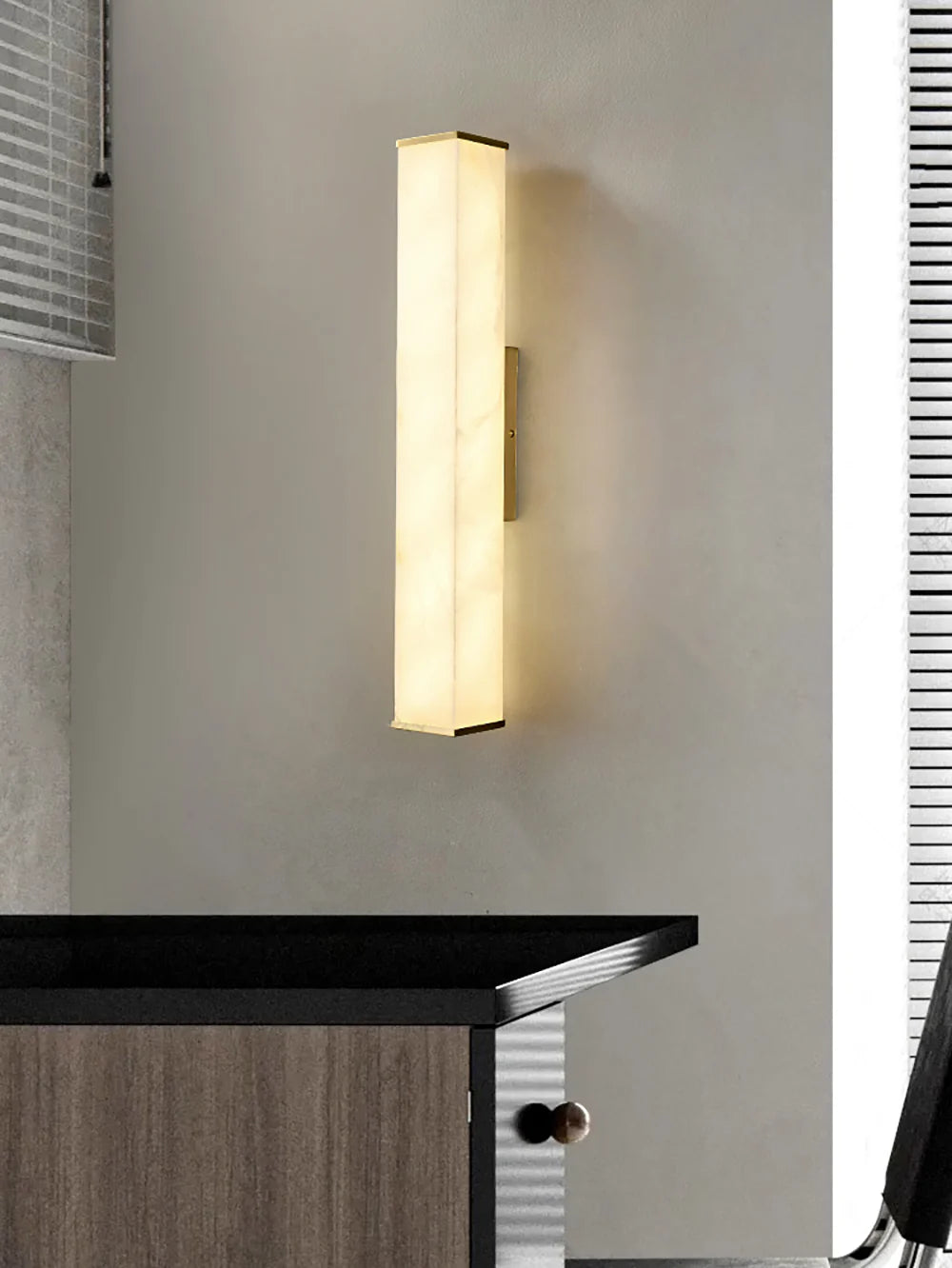 Cuboid Alabaster Wall Light