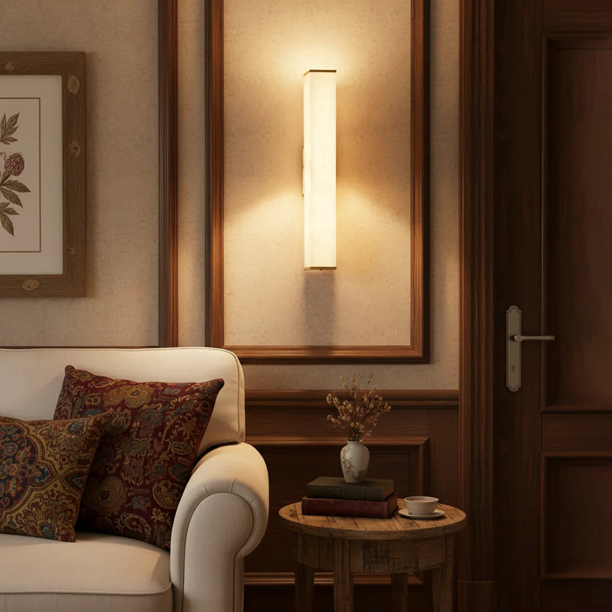 Cuboid Alabaster Wall Light