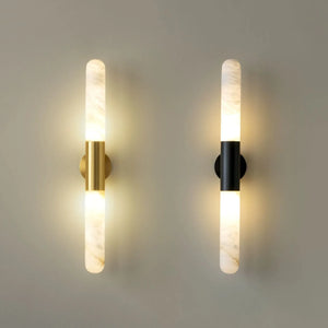 Cylindrical Alabaster Slim Wall Lamp