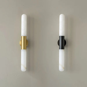 Cylindrical Alabaster Slim Wall Lamp