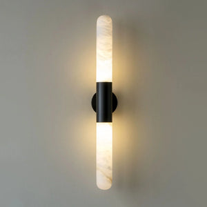 Cylindrical Alabaster Slim Wall Lamp
