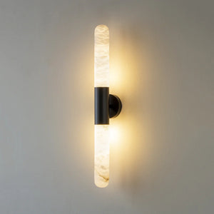 Cylindrical Alabaster Slim Wall Lamp