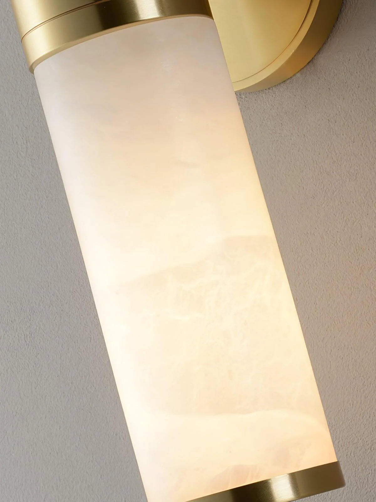 Cylindrical Lampatron Alabaster Wall Lamp