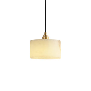 Cylindrical Alabaster Pendant Light