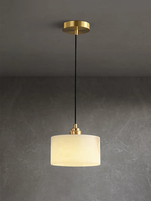 Cylindrical Alabaster Pendant Light