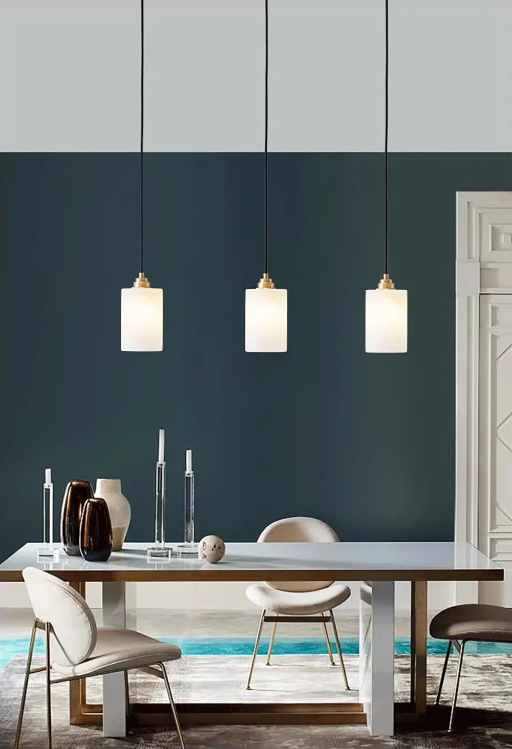 Cylindrical Alabaster Pendant Light