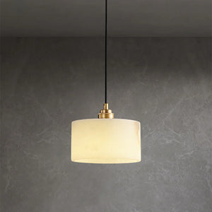 Cylindrical Alabaster Pendant Light