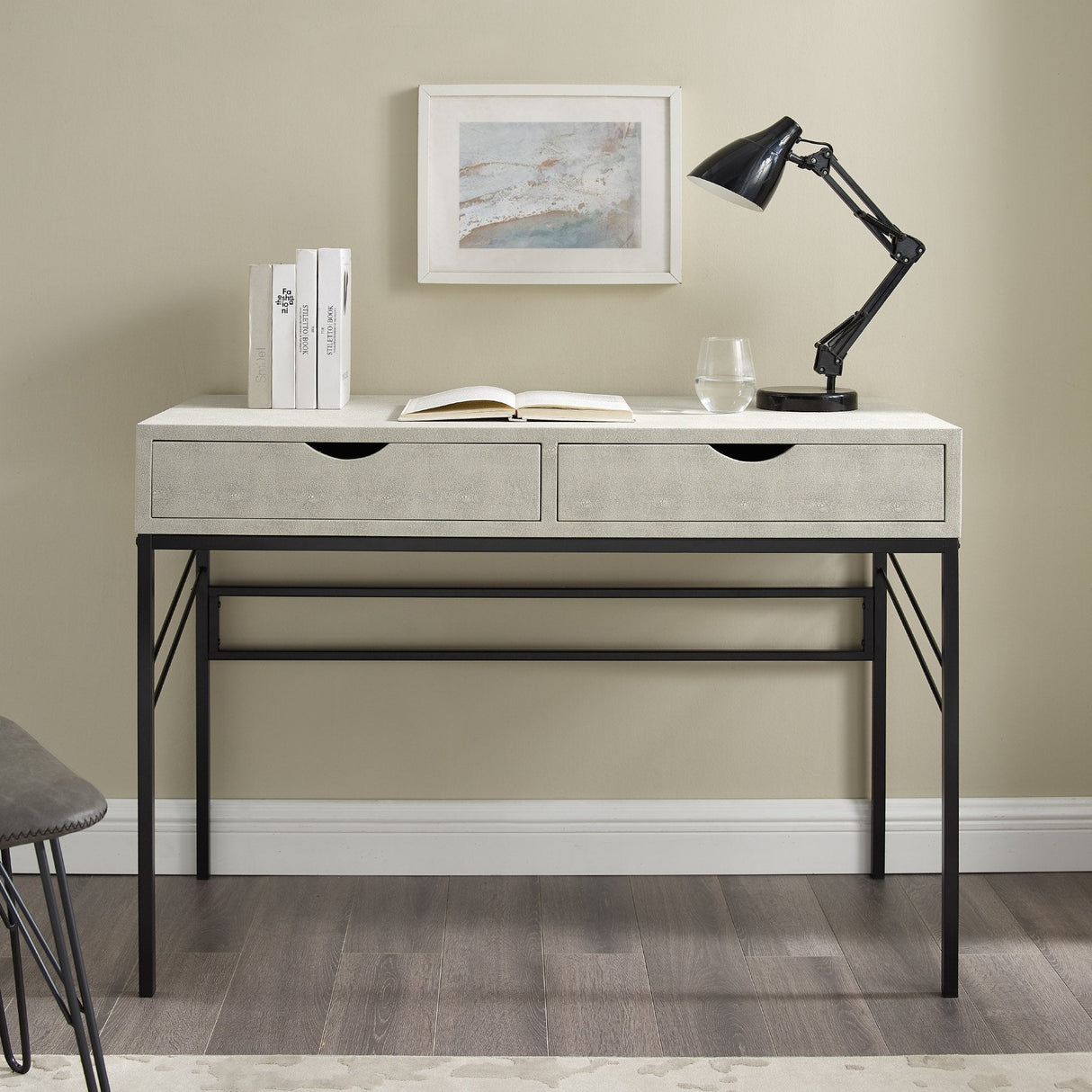 Vetti Faux Shagreen Desk & Console Table