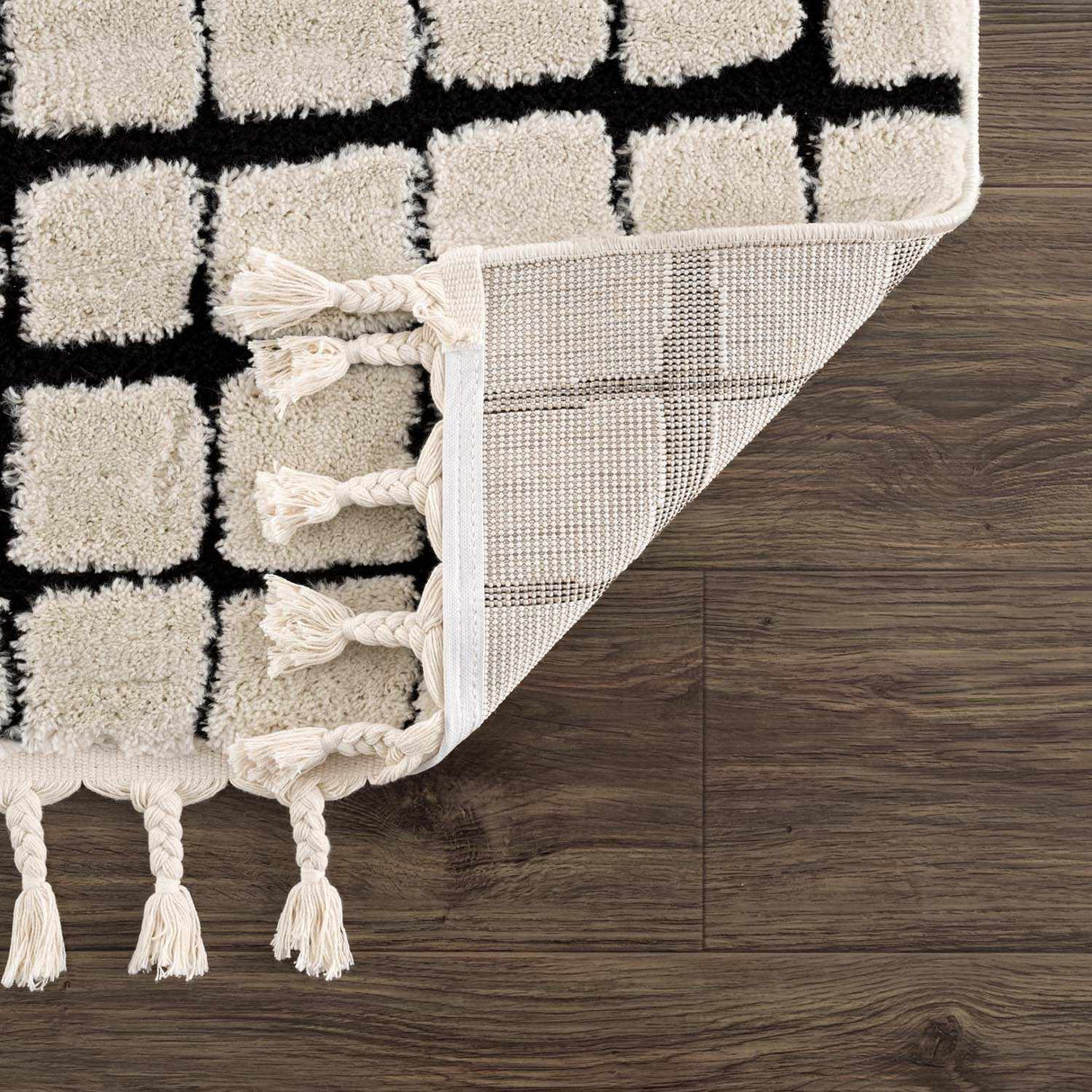 Teshi Plush Grid Area Rug - Promo