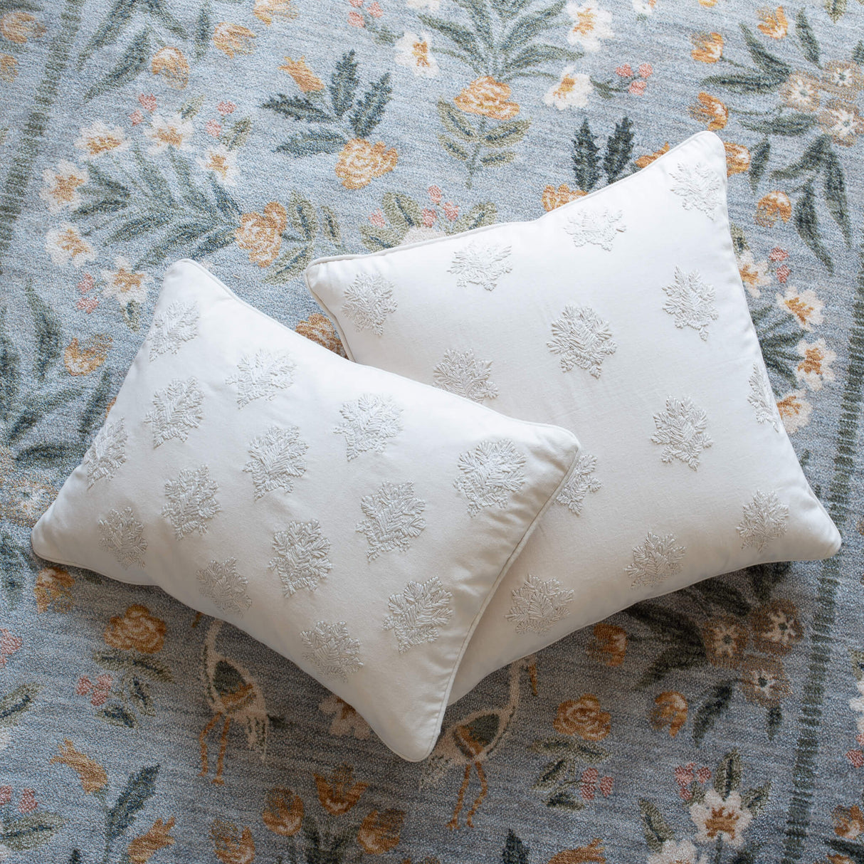 Arden Embroidered Pillow Cover | Natural