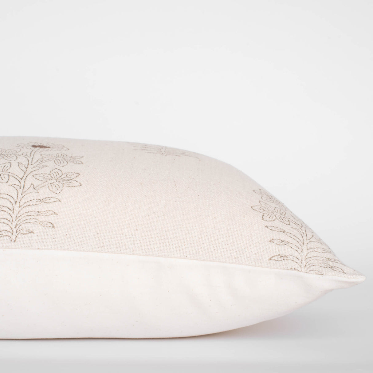 Ella Floral Block Printed Pillow Cover | Lumbar