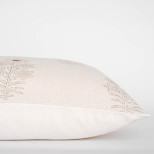 Ella Floral Block Printed Pillow Cover | Lumbar