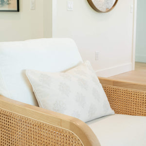 Arden Embroidered Pillow Cover | Natural | Lumbar