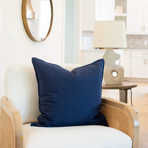 Noa Solid Pillow Cover | Blue