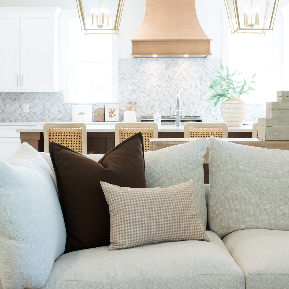 Catalina Pillow Cover | Light Brown | Lumbar