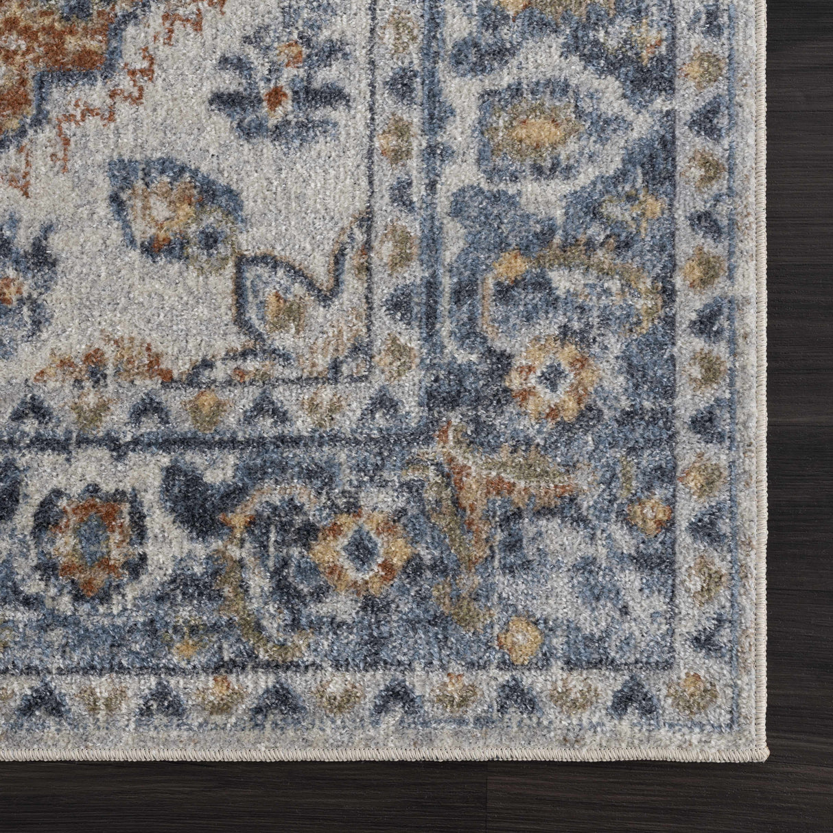 Rust Hiti Washable area rug - Clearance