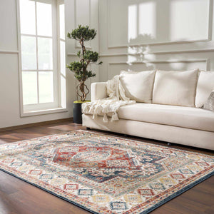 Brend Rust Medallion Area Rug - Clearance
