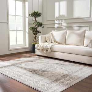 Brend Taupe Medallion Area Rug - Clearance