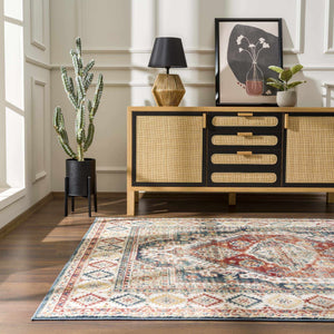 Brend Rust Medallion Area Rug - Clearance