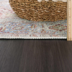 Cream Rust Leeston Washable Rug - Clearance