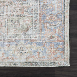 Maayon Medallion Rust Washable Area Rug