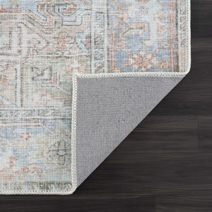 Maayon Medallion Rust Washable Area Rug