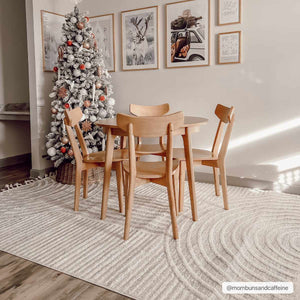 Dauin 3D Rainbow Area Rug with Tassels