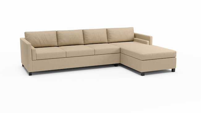 Del Rose | Right Chaise Sectional | 115" x 72" | Latex | Eco-Friendly | STYLNN®️