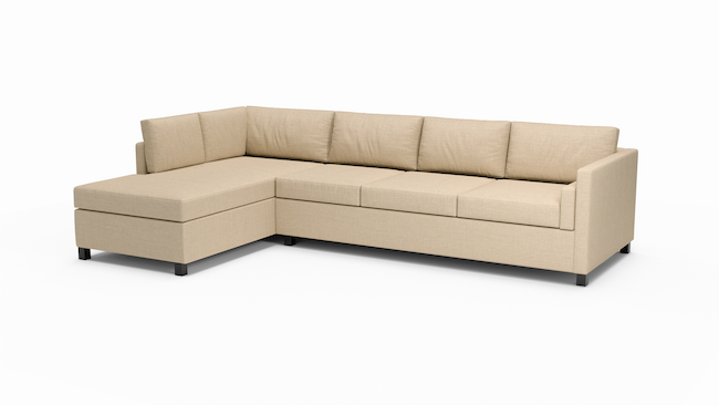Del Rose | Sectional Left Sofa Bumper | 80" x 124" | Latex | Eco-Friendly | STYLNN®️