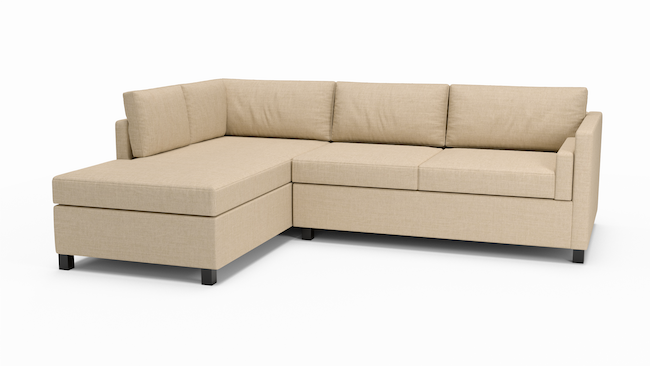Del Rose | Sectional Left Sofa Bumper | 80" x 94" | Latex | Eco-Friendly | STYLNN®️