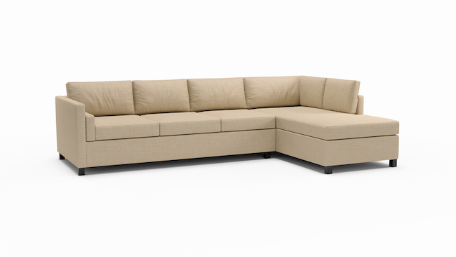 Del Rose | Sectional Right Sofa Bumper | 124" x 80" | Latex | Eco-Friendly | STYLNN®️