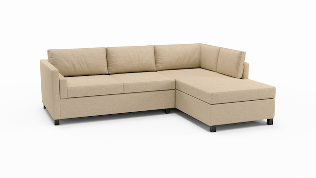 Del Rose | Sectional Right Sofa Bumper | 94" x 80" | Latex | Eco-Friendly | STYLNN®️